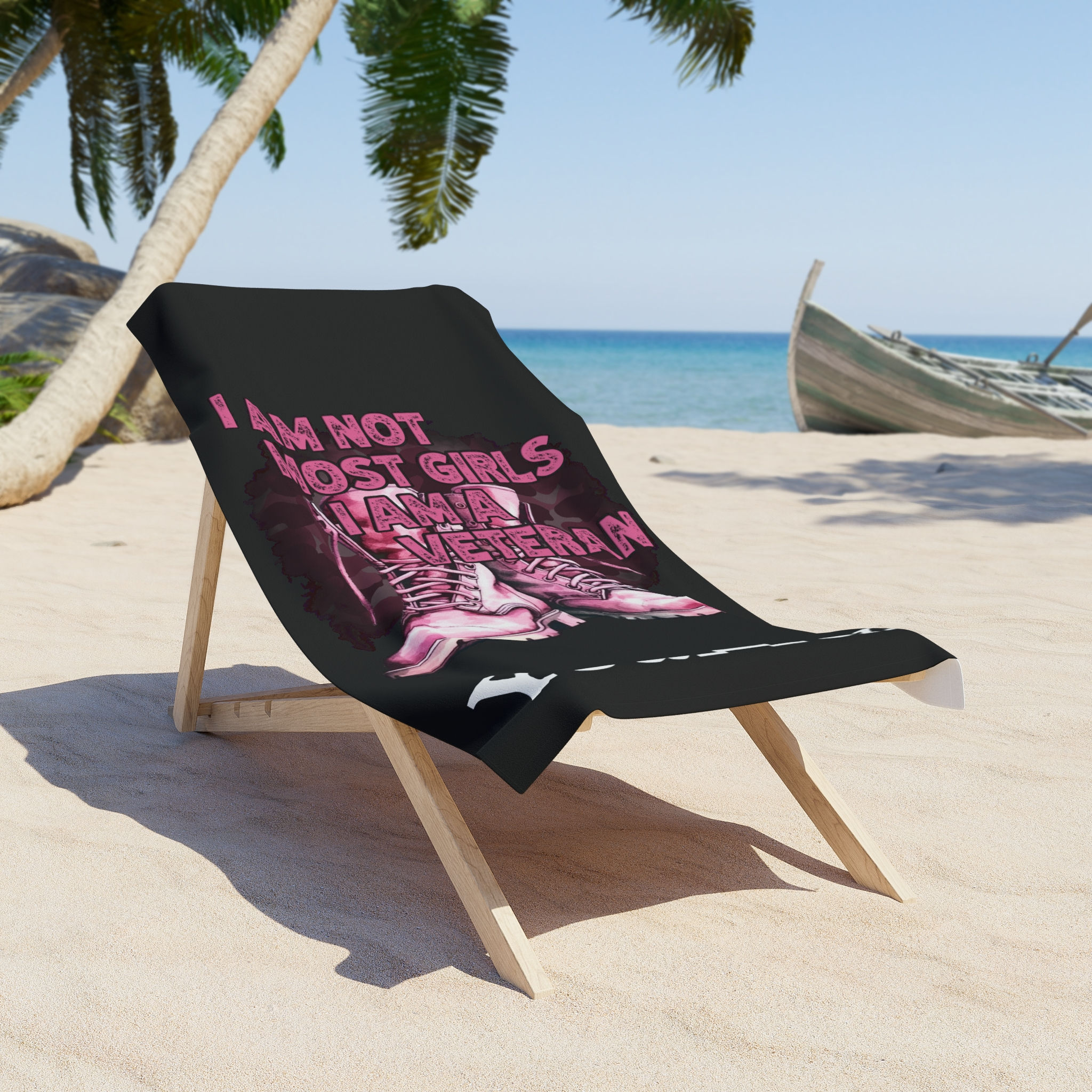 Not Most Girls - WRAC - Veteran - Beach Towel