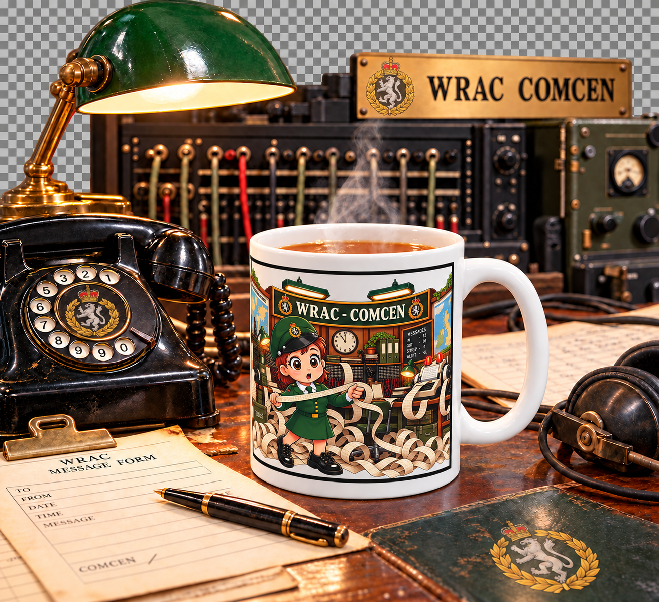 WRAC Mug - R Signals Data Telegraphist Flash