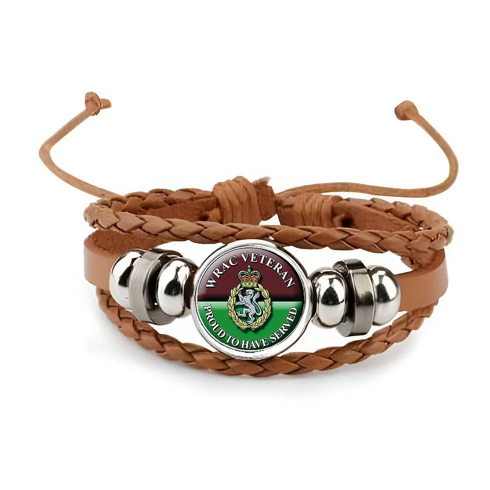 Thumbnail: Adjustable Leather Bracelet - WRAC Veteran (Original)