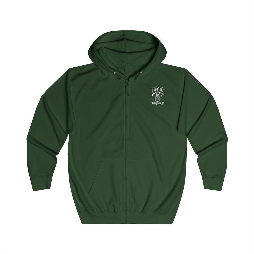Thumbnail: Full Zip Hoodie - "World's Greatest Veteran" WRAC