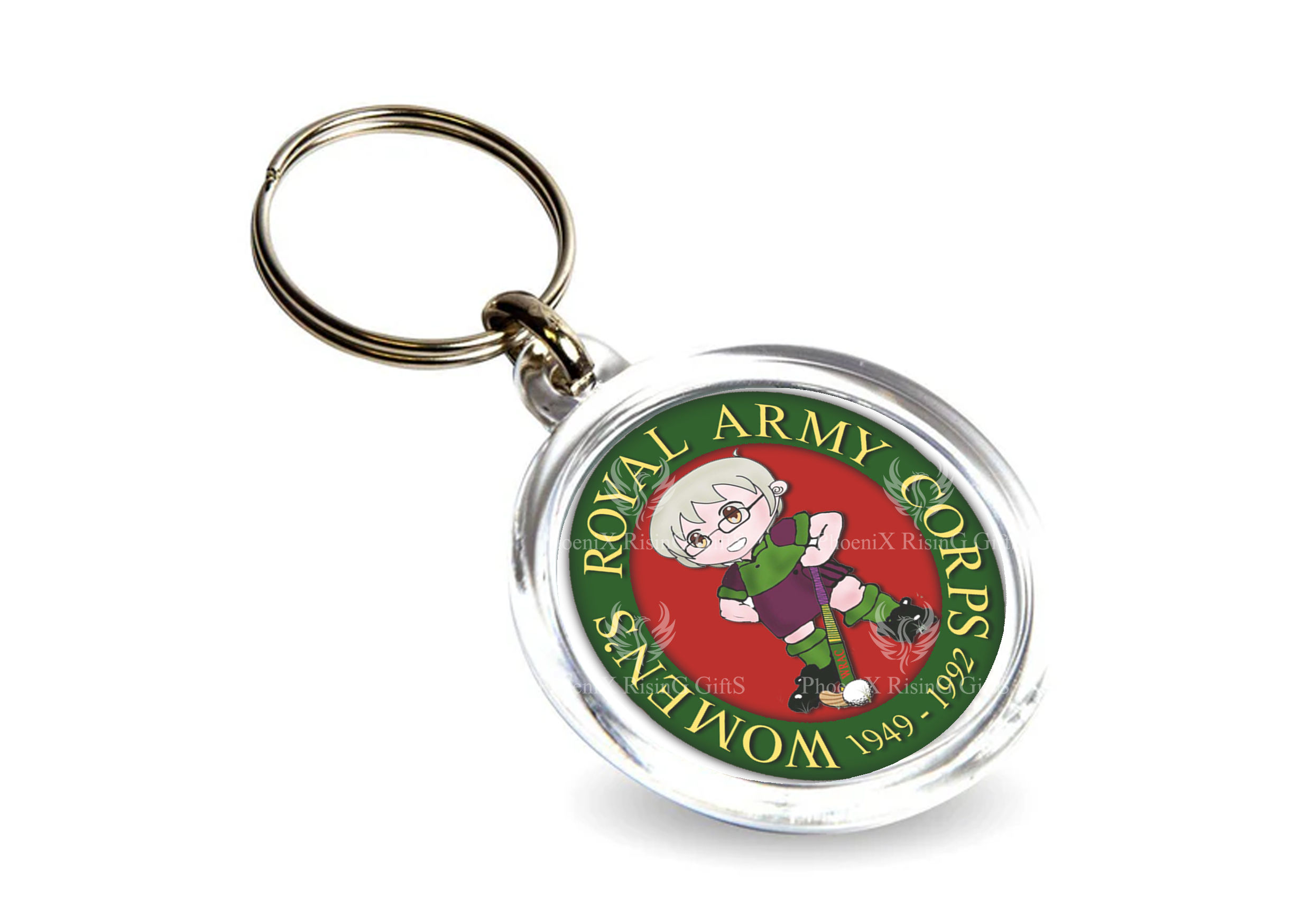 Acrylic Key Ring - WRAC Cartoon - Hockey