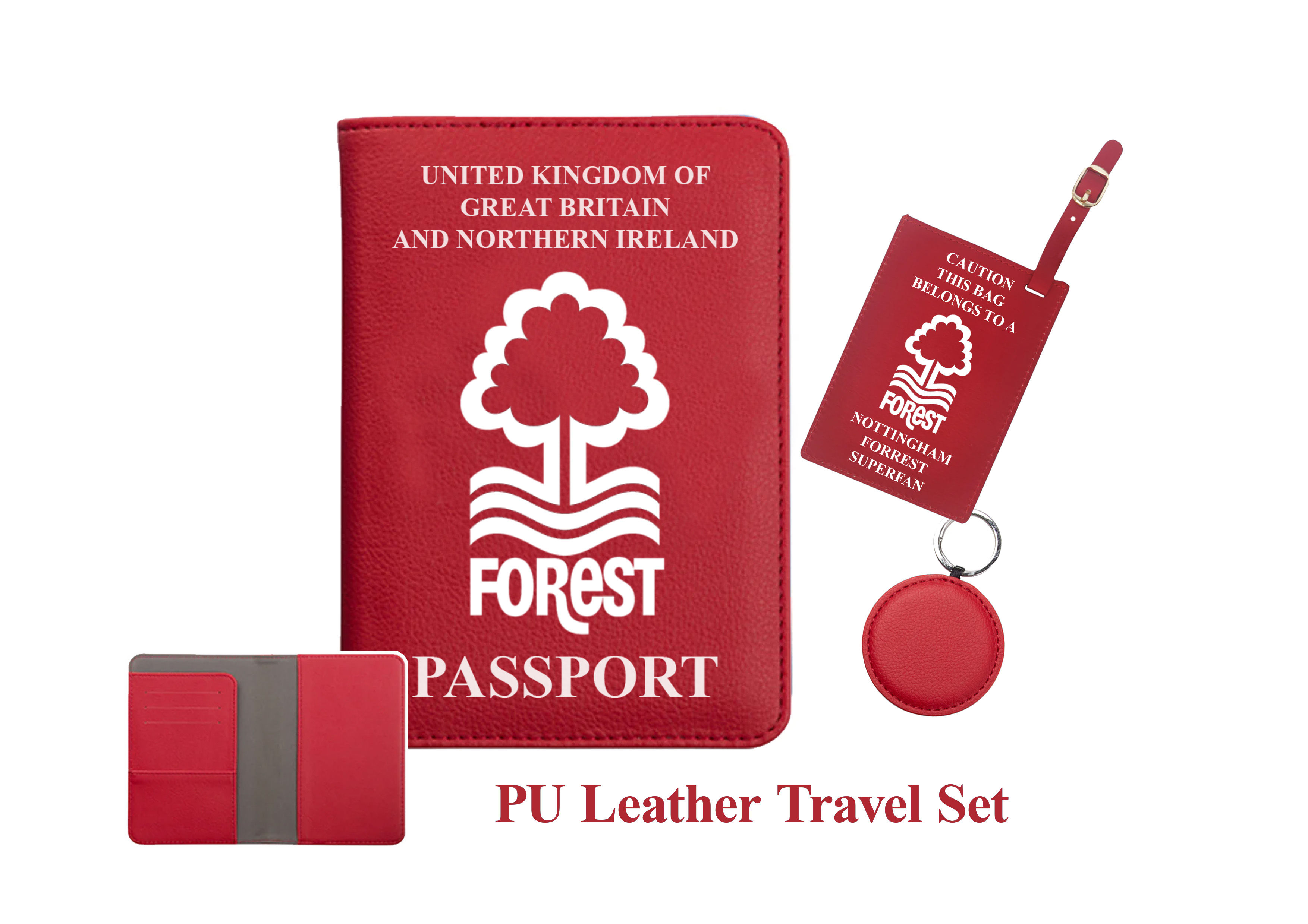 PU Leather Passport Holder - Nottingham Forrest