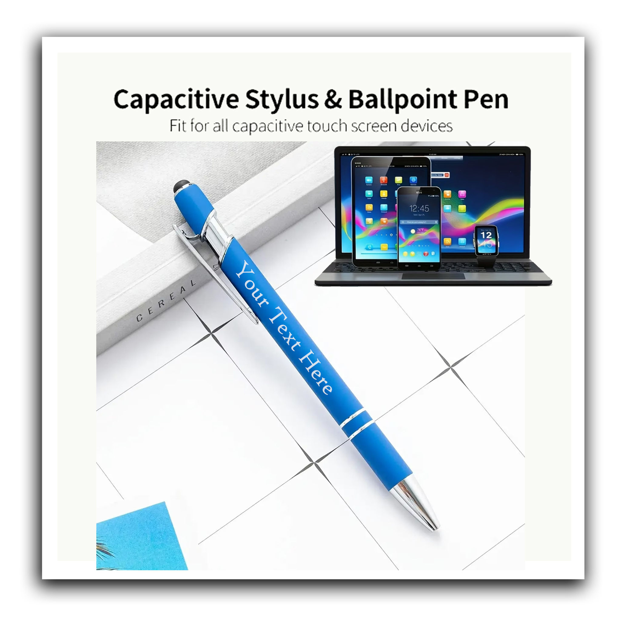 Royal Blue Stylus Pen (Personalised)