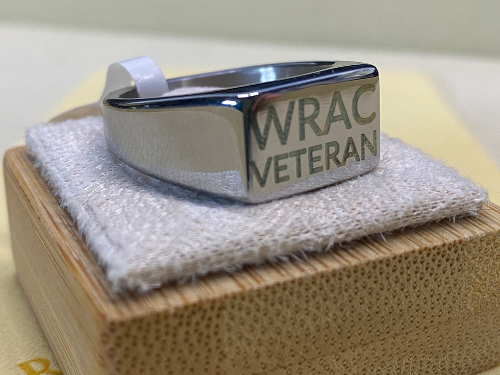 Thumbnail: Chunky Signet Ring - WRAC Veteran (Stainless Steel)