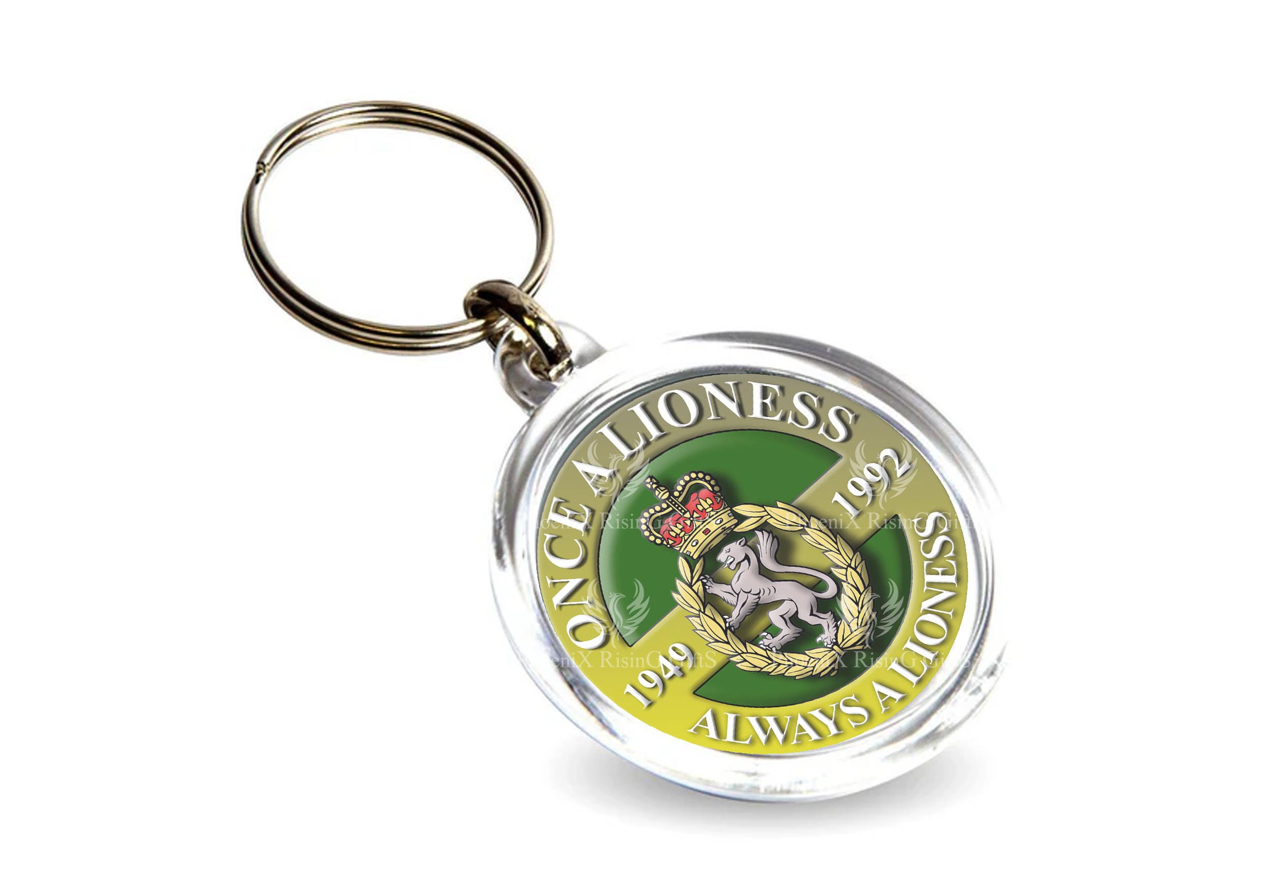 Acrylic Keyring - WRAC Once A Lioness