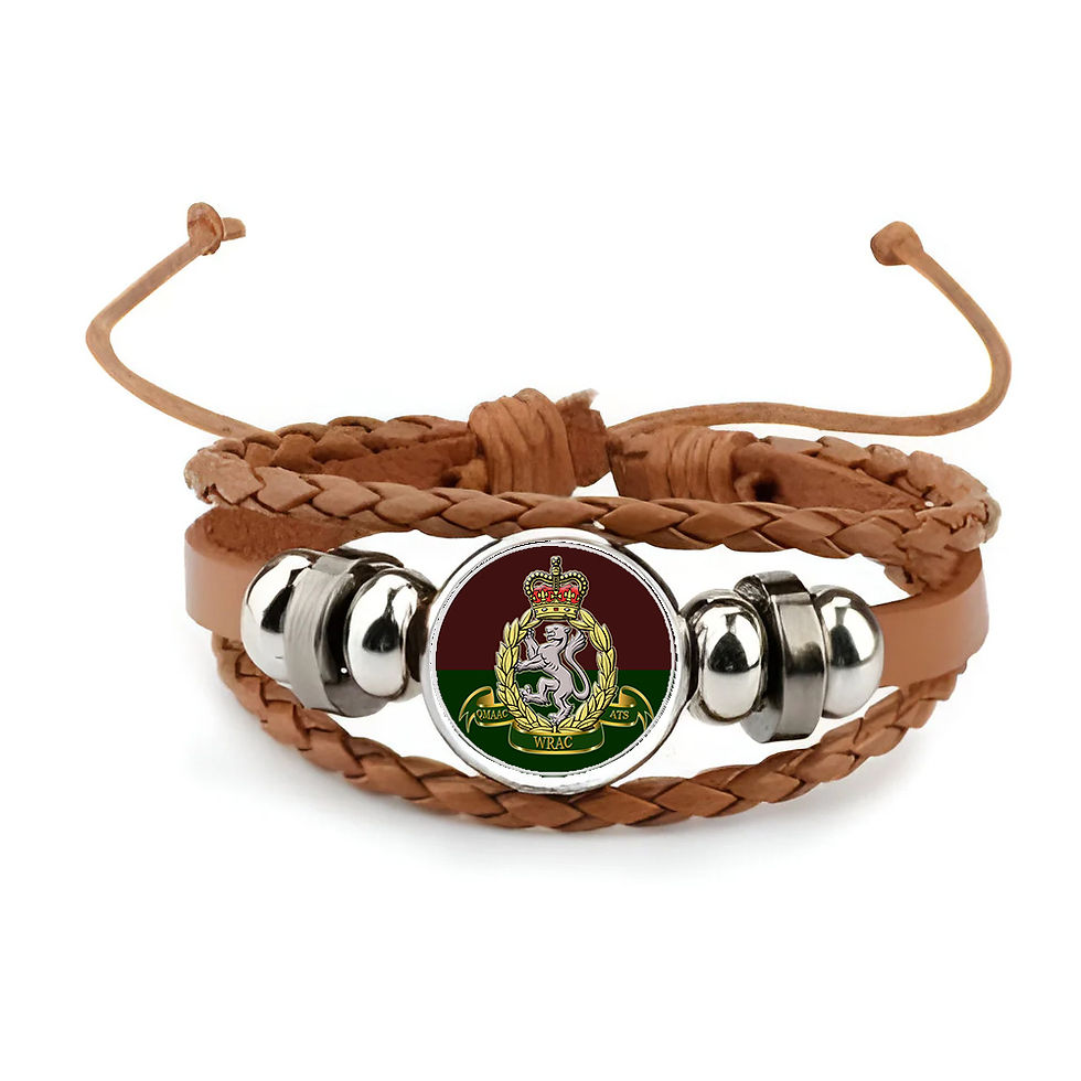 Thumbnail: Adjustable Leather Bracelet - WRAC (QMAAC /ATS)