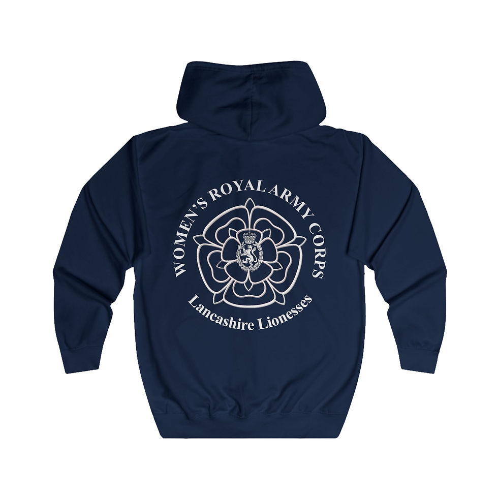 Thumbnail: Full Zip Hoodie - (WRAC) - Lancashire Lioness