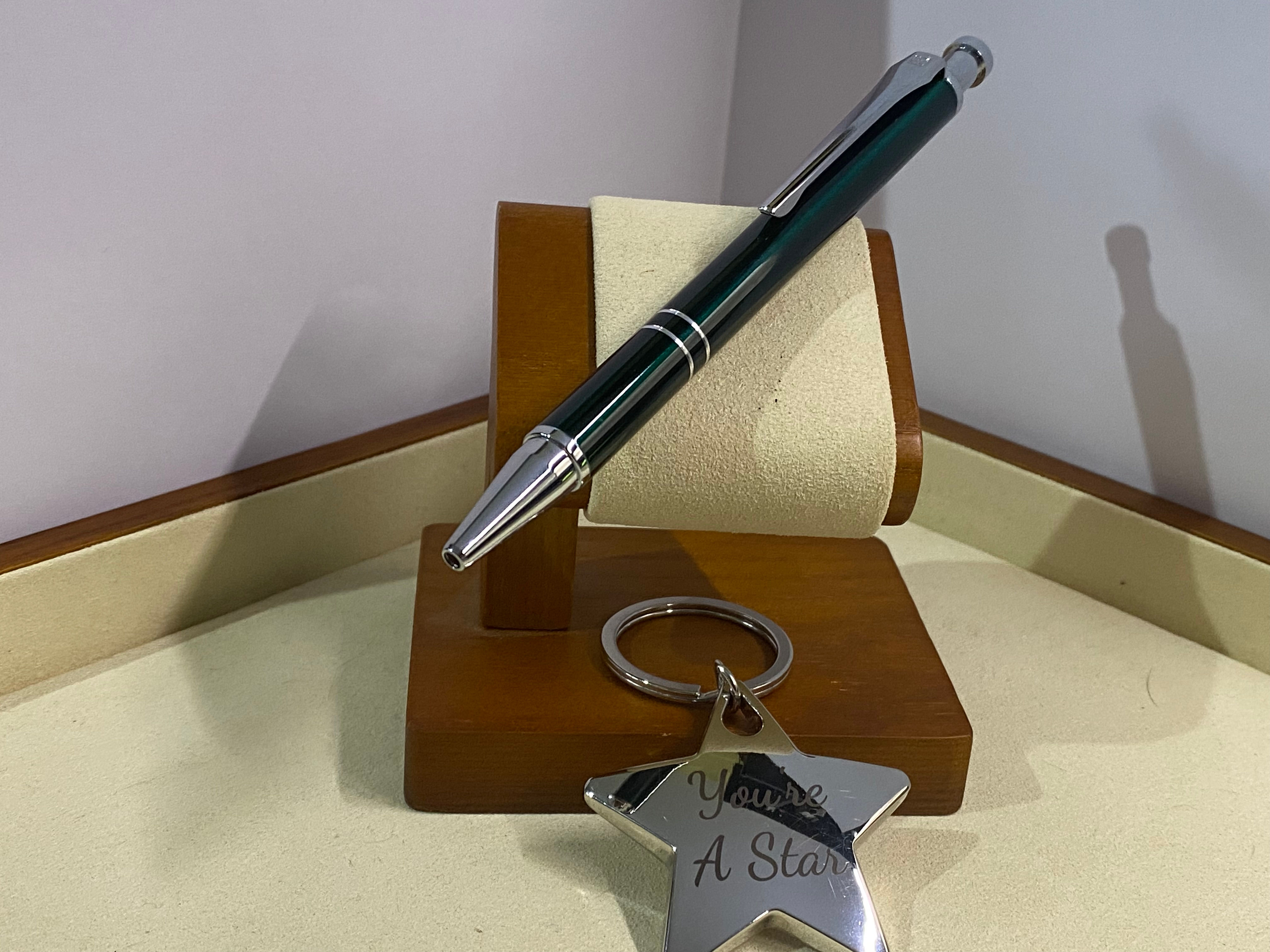 Lacquered Dark Green Pen (Personalised)