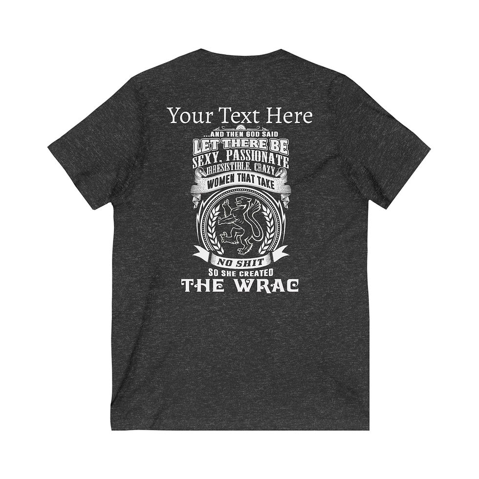 Thumbnail: WRAC - And Then God Said - V Neck T Shirt