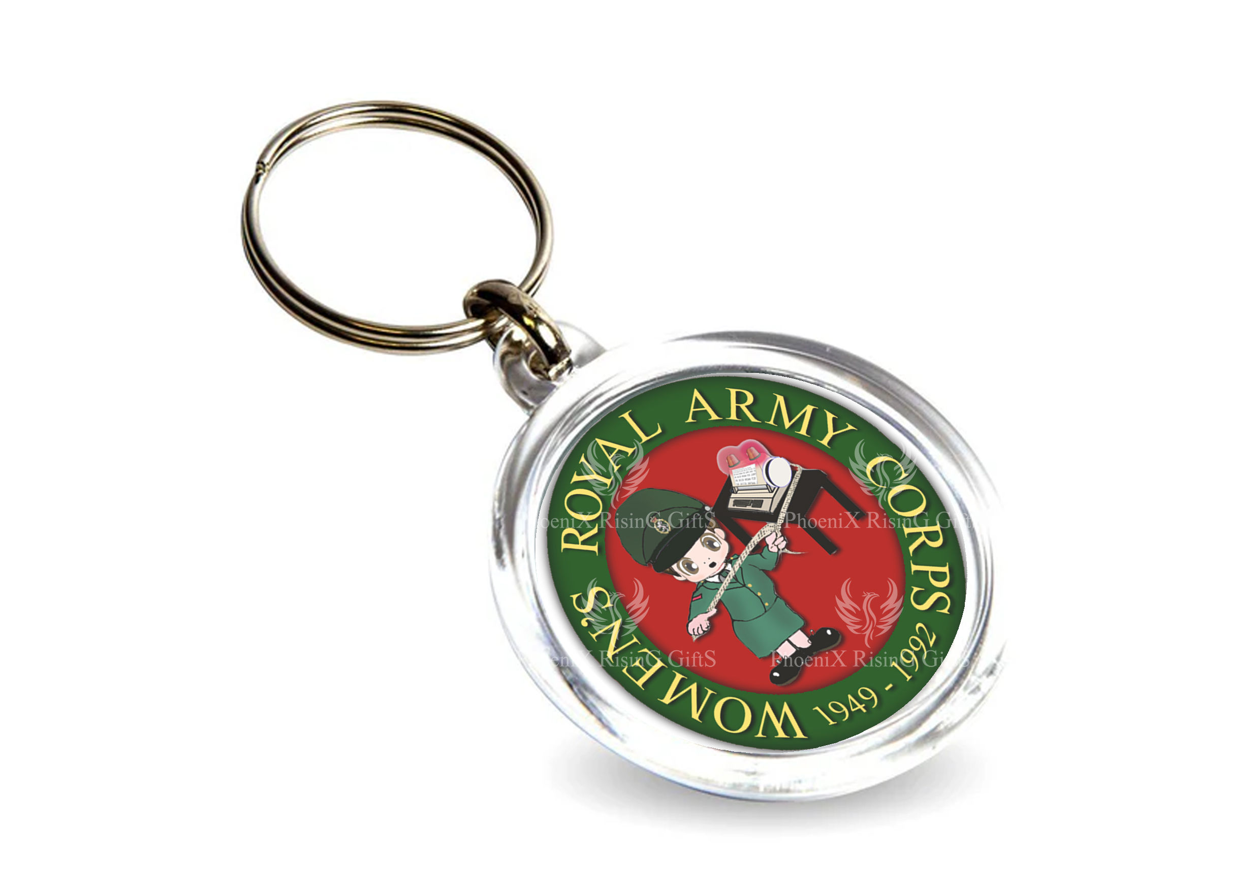 Acrylic Key Ring - WRAC Cartoon - DTG