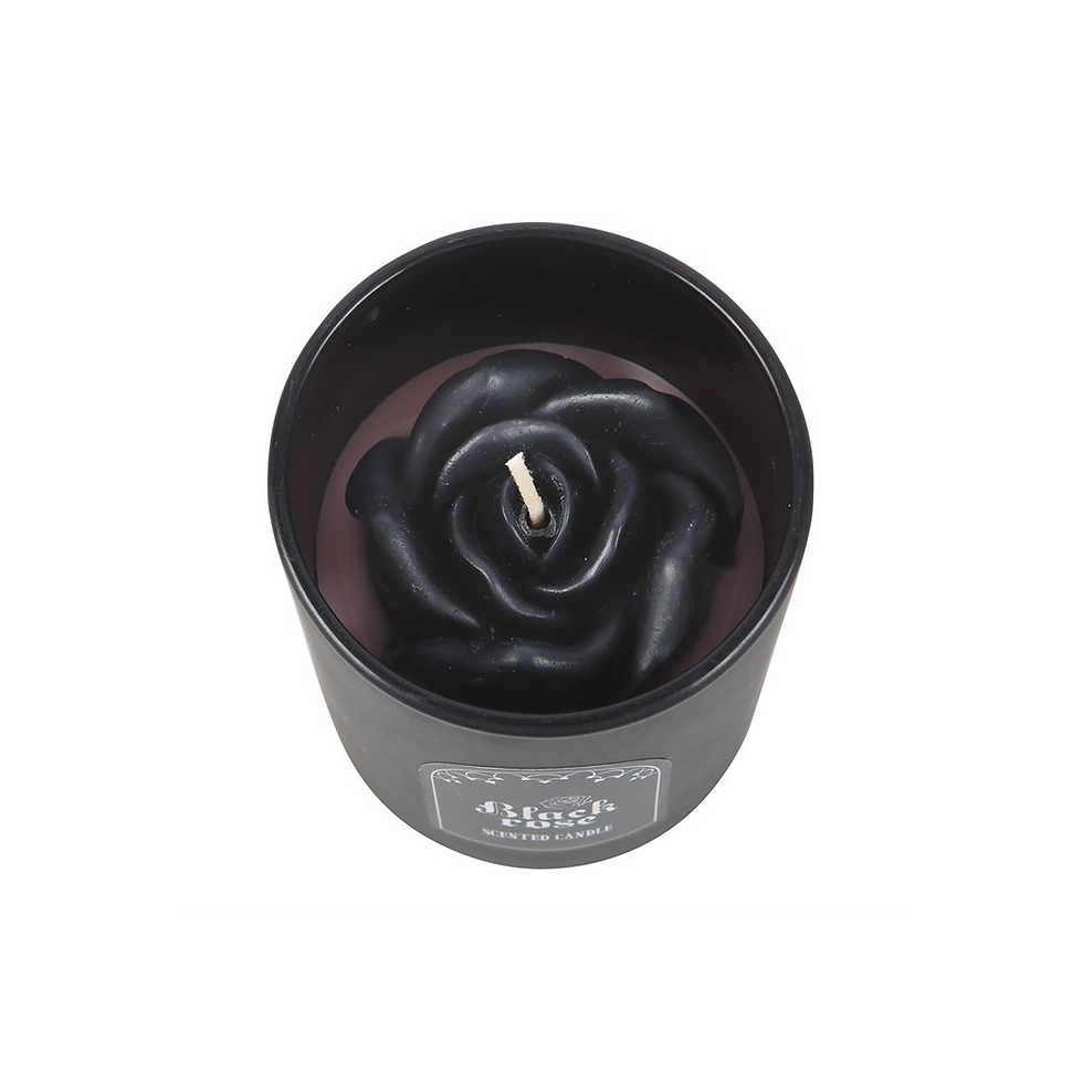 Thumbnail: Black Rose Candle with 3D Roses