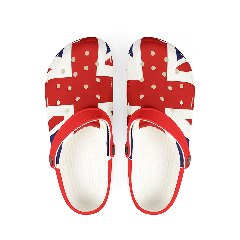 Thumbnail: Union Flag (Jack) Croc Style EVA Foam Shoes