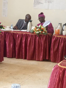 bishop visits Rwentanga Farm Institute. Bishop sheldon mwesigwa