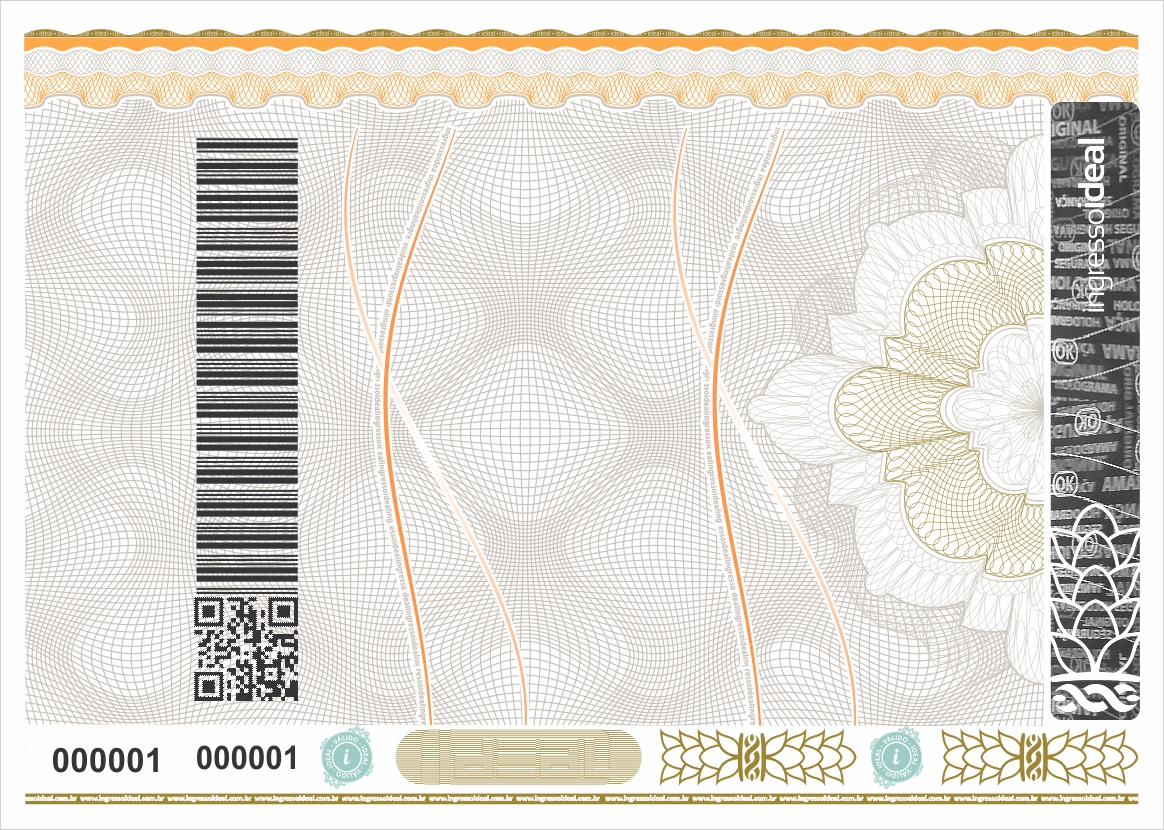 Papel Moeda A4 Para Ingressos