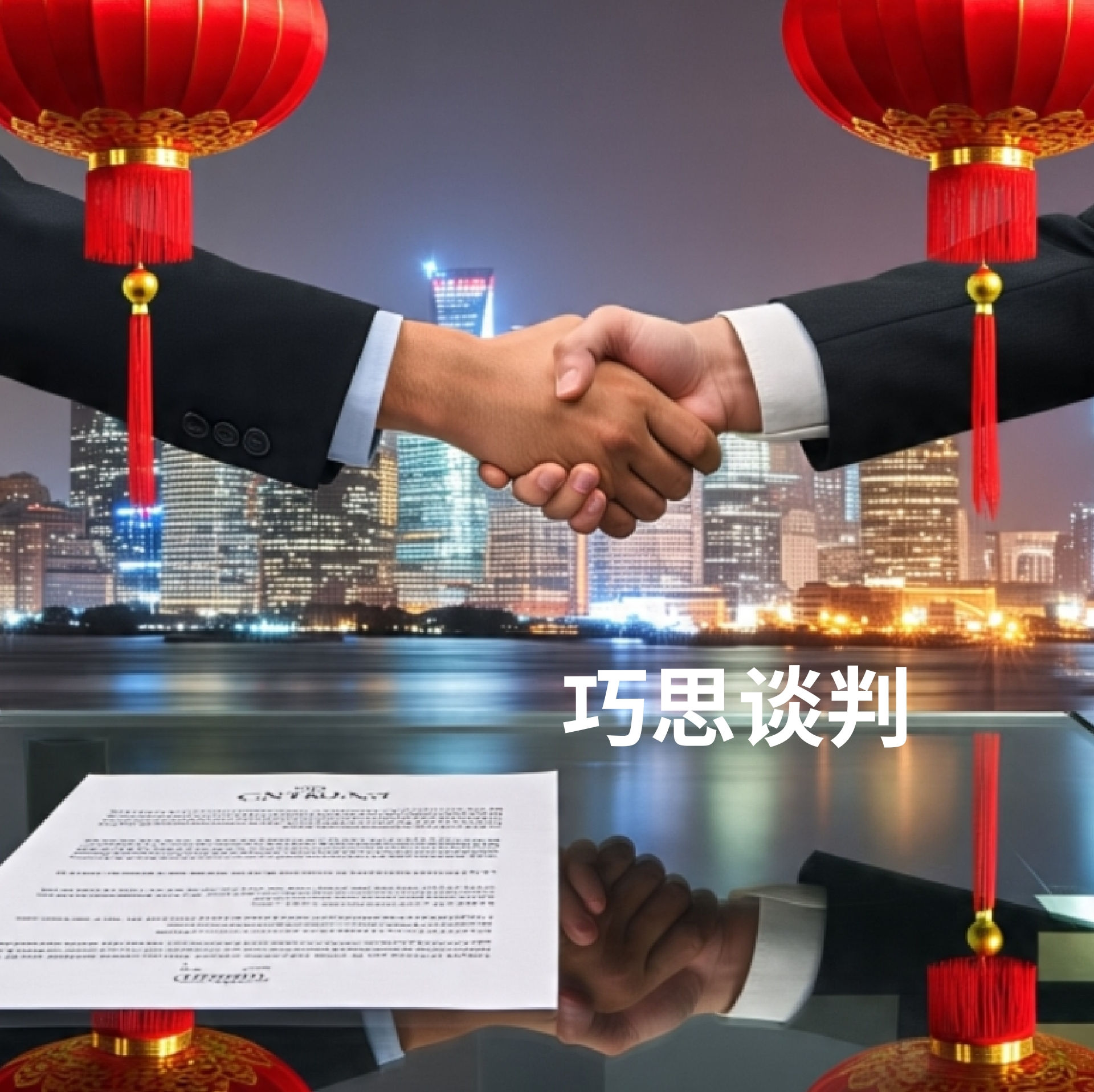 Shaking hands after successful negotiation