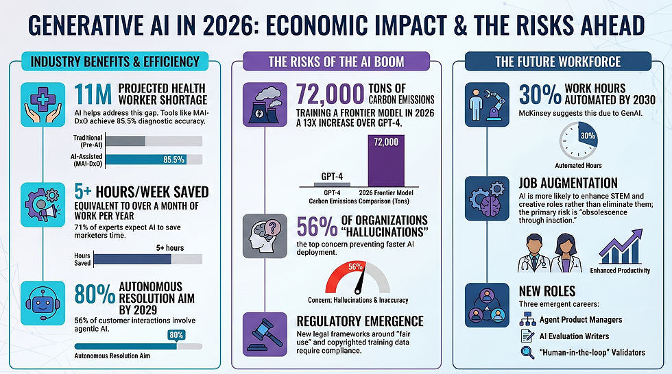 Explore the 2026 Generative AI landscape: from the rise of Agentic AI and multimodal systems to the shift toward Generative Engine Optimization (GEO). Learn how a $137B market is reshaping jobs, industry workflows, and digital search.