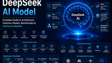 Explore the DeepSeek AI Model with an in-depth guide covering its architecture, features, benchmarks, pricing, enterprise use cases, and ChatGPT comparison.