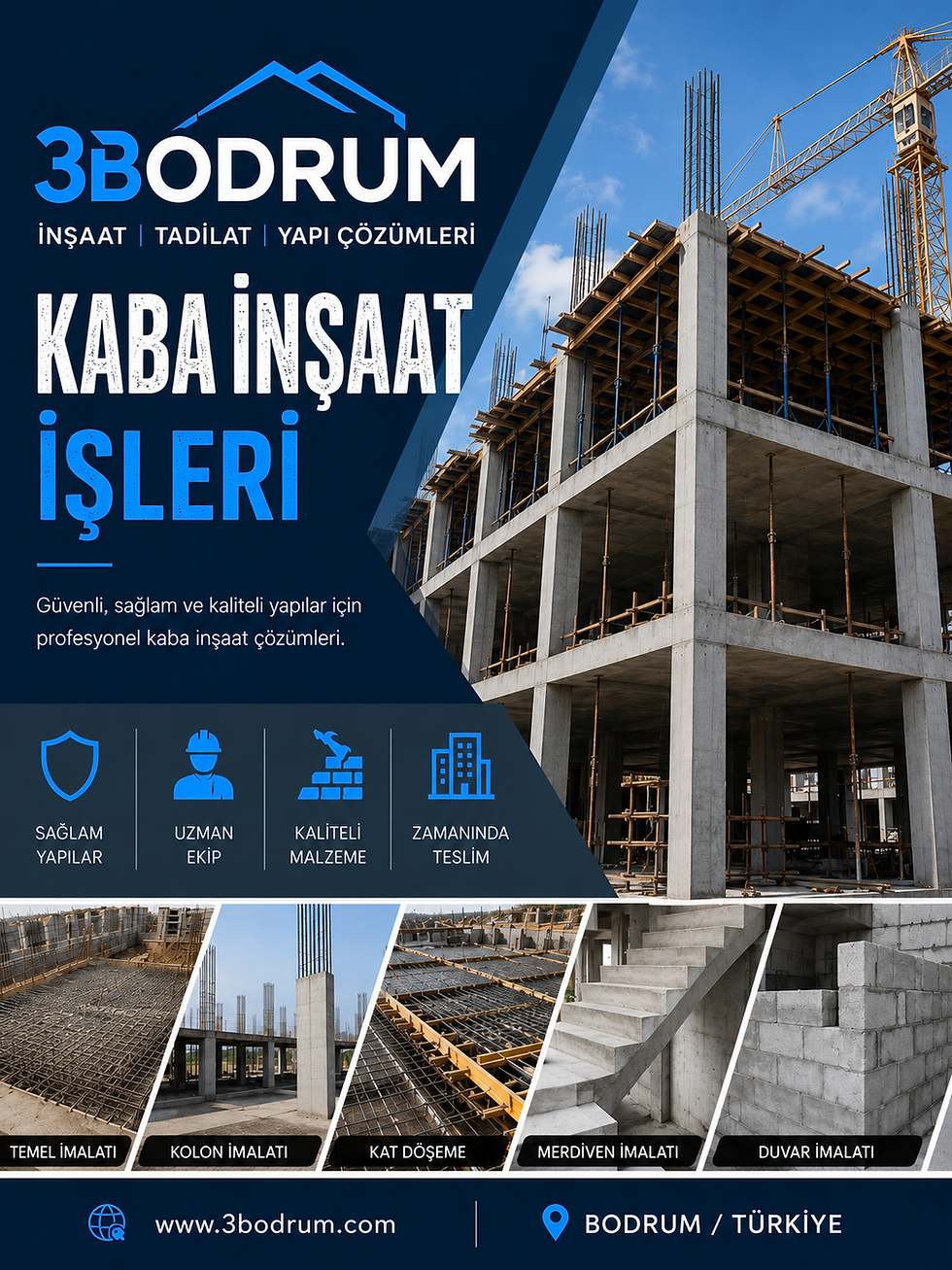 3Bodrum Kaba İnşaat İşleri ve Betonarme Uygulamaları