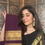 Thumbnail: Kanchi cotton saree - Deep purple & gold 