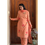 Thumbnail: Coral hand - painted salwar set 