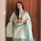 Thumbnail: Kanchi cotton kurti and dupatta - offwhite with turquoise 