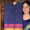 Thumbnail: Kanchi cotton saree - ink blue ( double border )