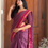 Thumbnail: Kanchi cotton saree - dark purple 