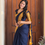 Thumbnail: Kanchi cotton saree - Deep navy blue 