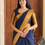 Thumbnail: Kanchi cotton saree - Deep navy blue 