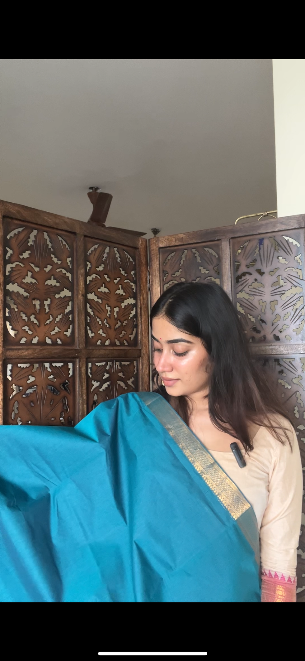 Thumbnail: Mangalagiri saree - Turquoise 