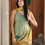 Thumbnail: Space silk kurti and dupatta - turquoise green dual shade 