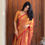 Thumbnail: Semi tissue silk cotton saree - maroon,pink gold blend