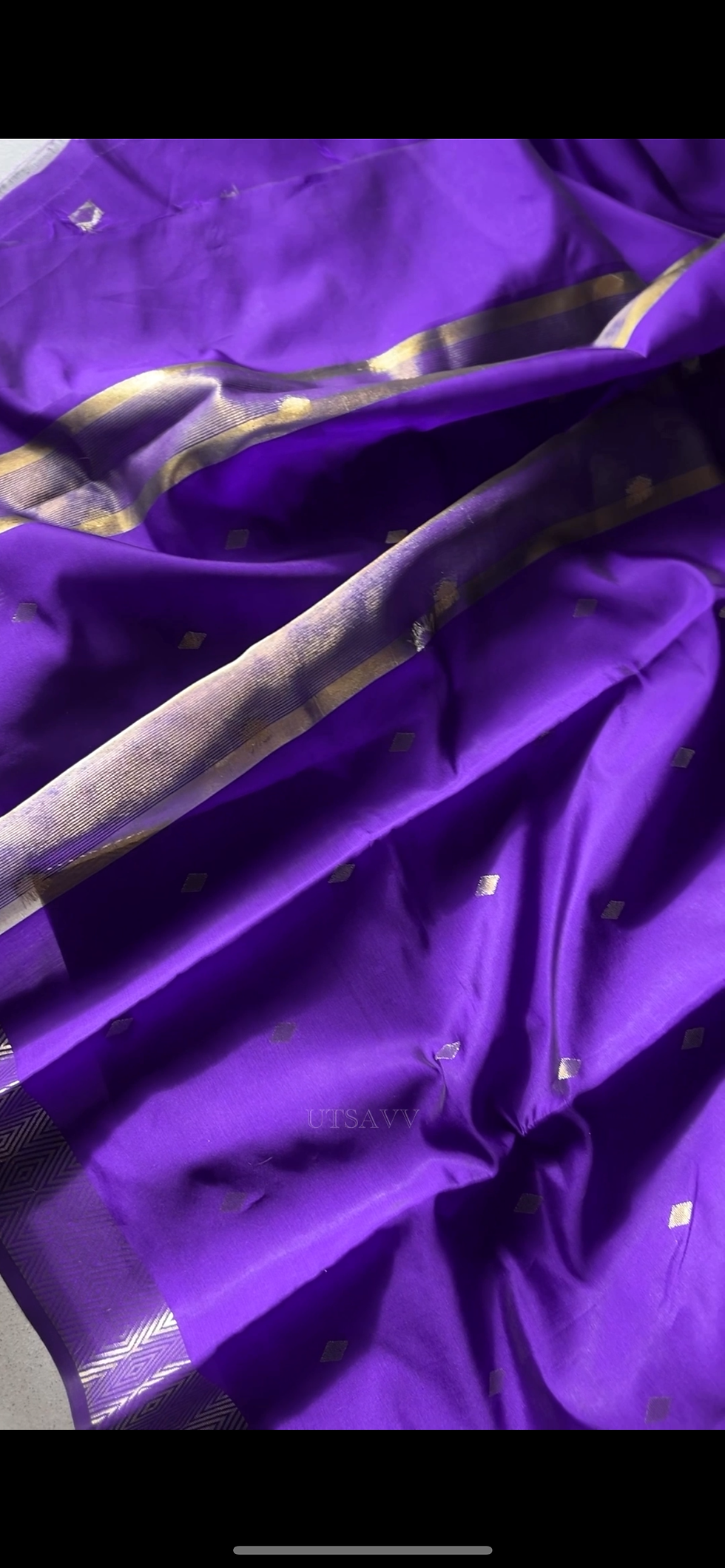 Thumbnail: Semi Silk cotton saree - Rich purple 