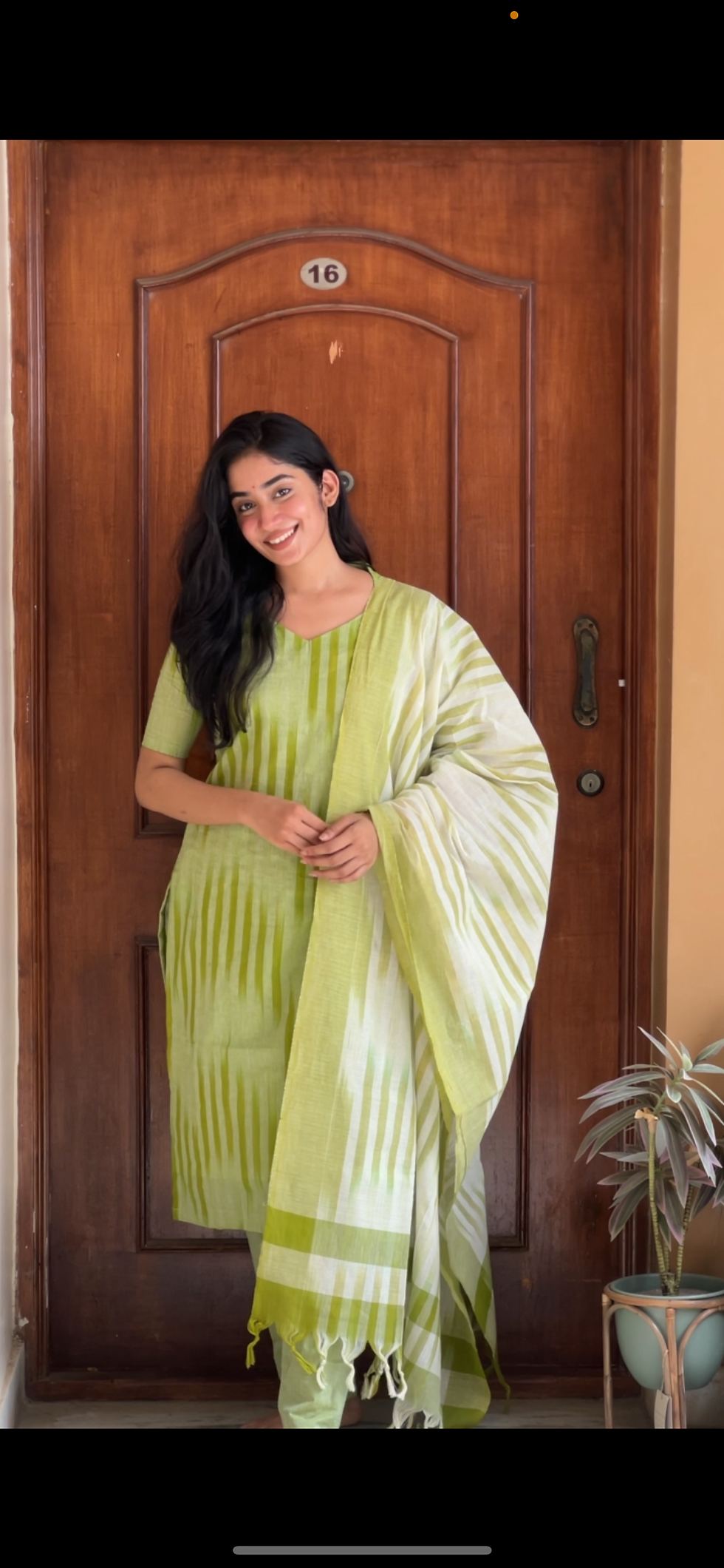 Thumbnail: Ikat salwar set - light green 