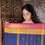 Thumbnail: Kanchi cotton saree - ink blue ( double border )