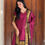 Thumbnail: Kanchi cotton kurti - wine & gold 