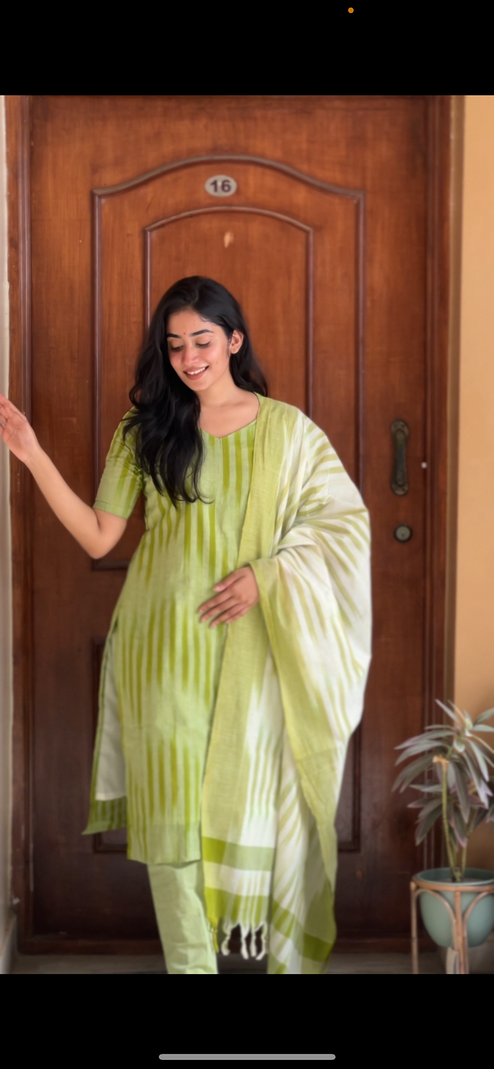 Thumbnail: Ikat salwar set - light green 