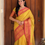 Thumbnail: Kanchi cotton saree - yellow & mild pink
