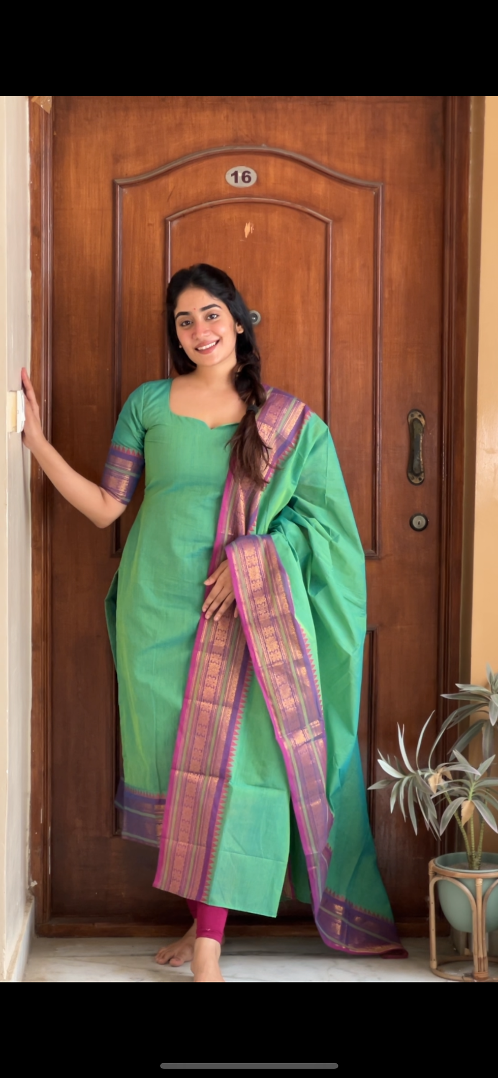 Thumbnail: Kanchi cotton kurti - Spring mild green 