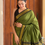 Thumbnail: Kalyani cotton saree - leaf green 