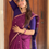Thumbnail: Maheshwari cotton saree - Deep purple 