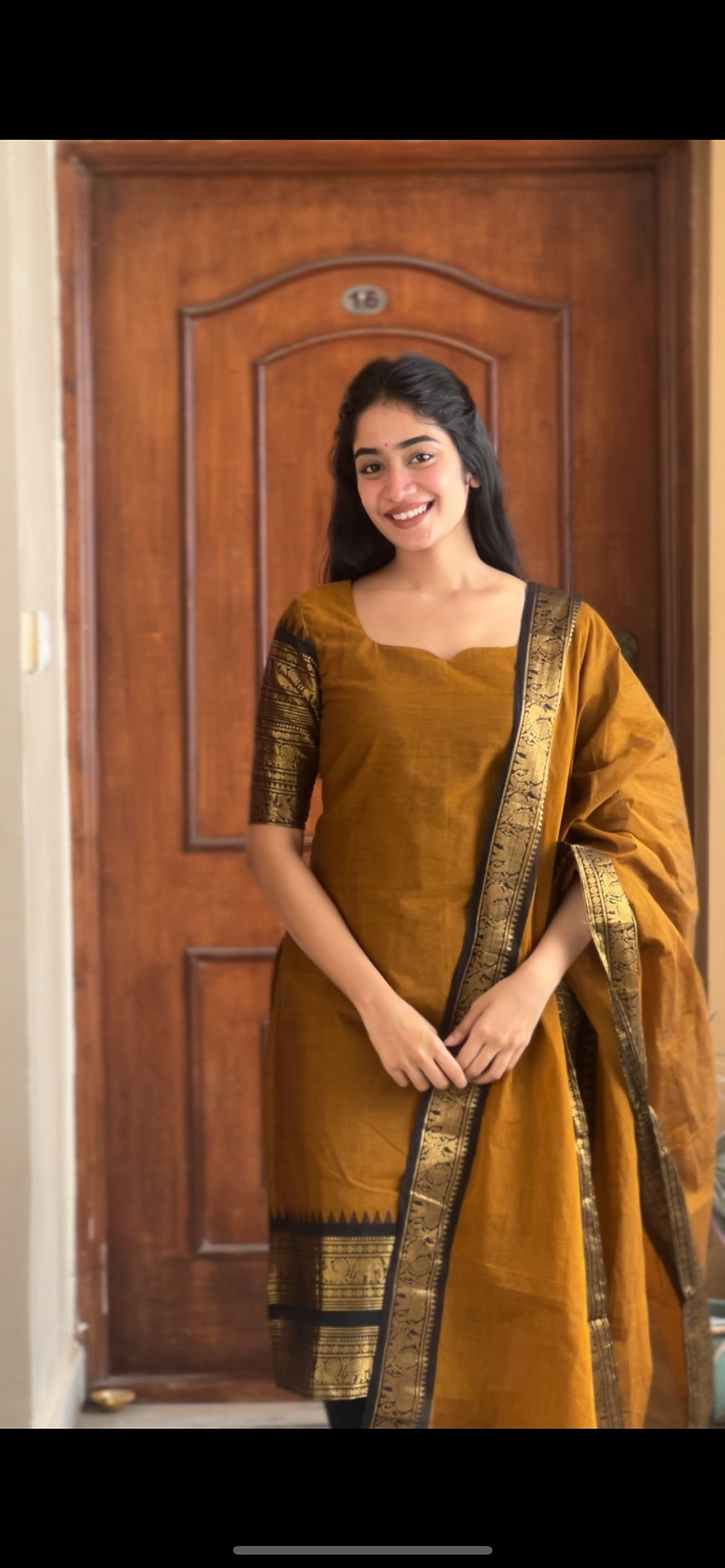 Thumbnail: Unstitched Kanchi cotton - mustard 