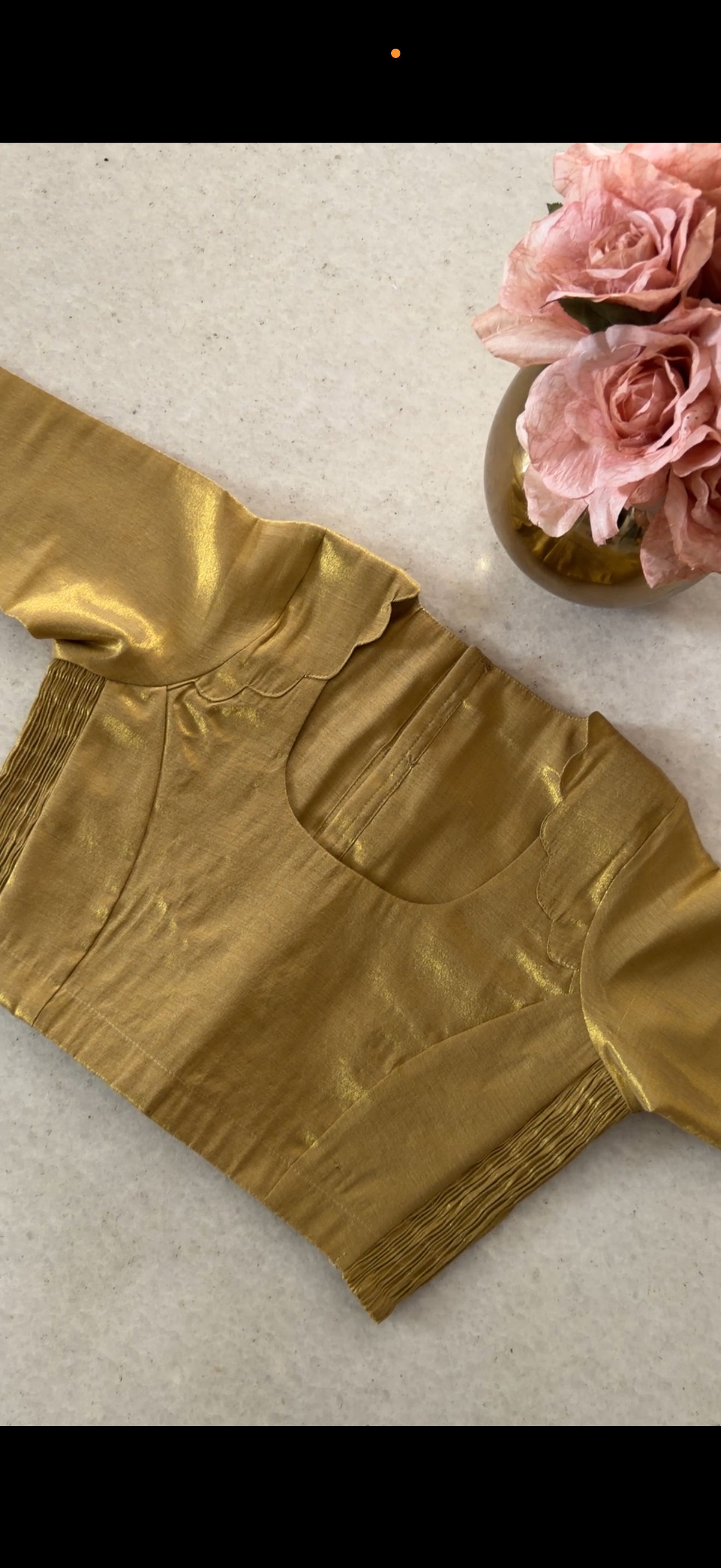 Blouse - Golden tissue slub