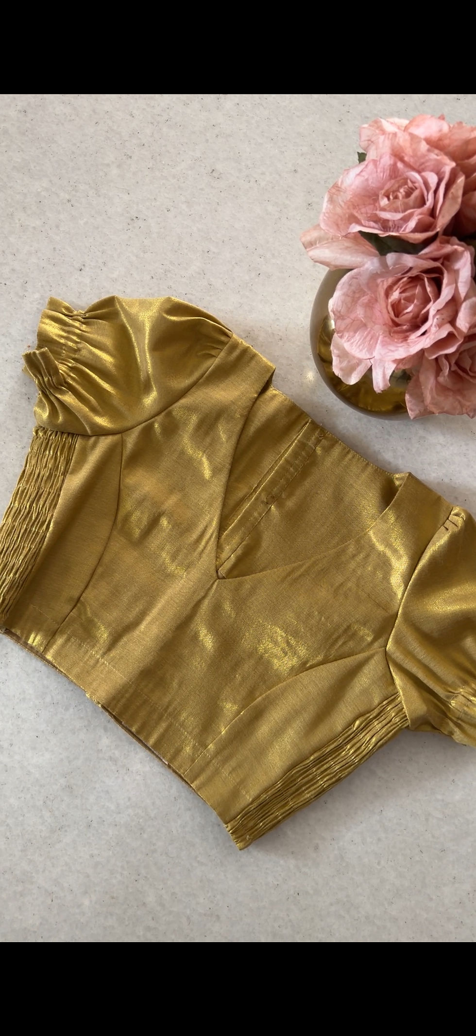 Thumbnail: Blouse - Golden tissue slub 