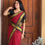 Thumbnail: Kalyani cotton saree - red & black 