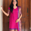 Thumbnail: Kanchi cotton kurti & dupatta - Hot pink & purple 