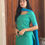 Thumbnail: Mangalagiri salwar set - Turquoise green ( Dual shade)