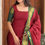 Thumbnail: Kanchi cotton kurti - red & green 