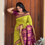 Thumbnail: Kalyani cotton saree - light green & purple 