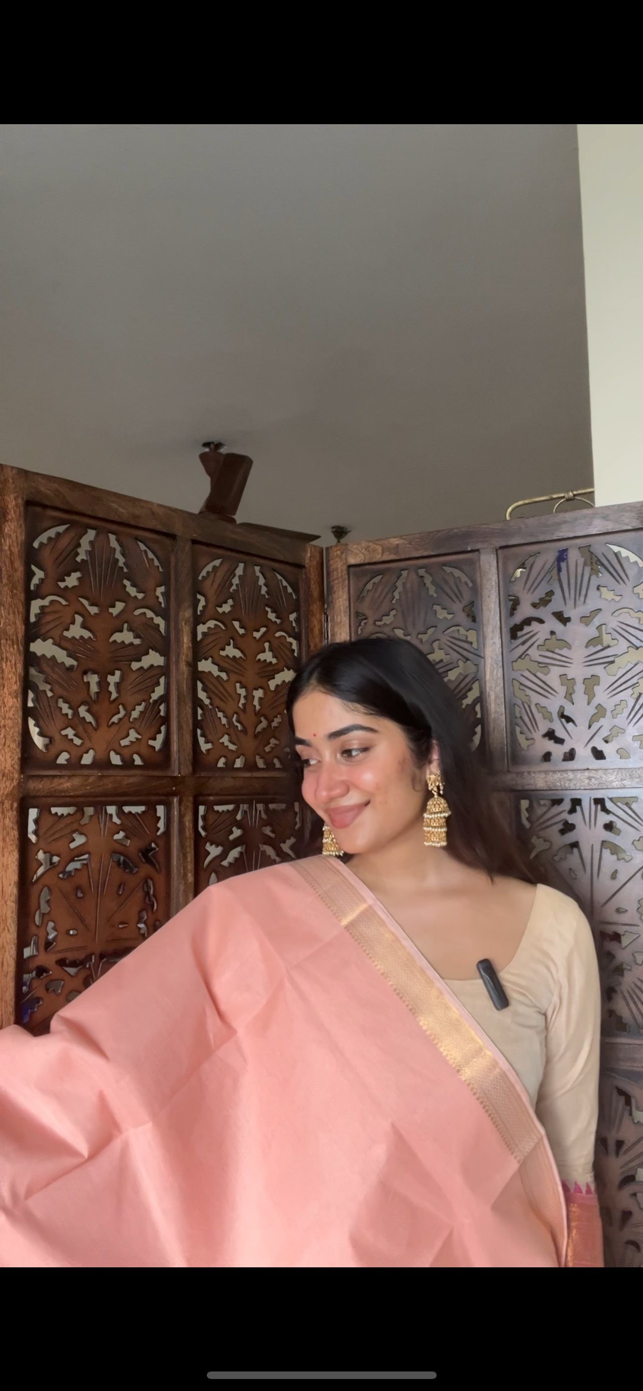 Mangalagiri saree - coral